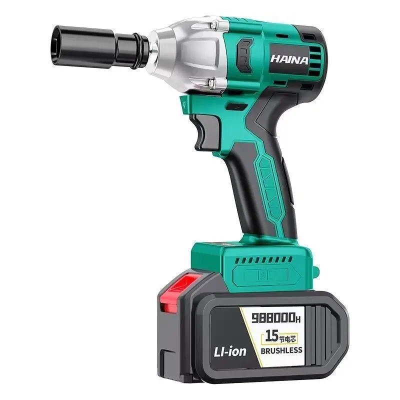 

Electric wrench large torque brushless lithium battery impact strong power shelving woodworking auto repair