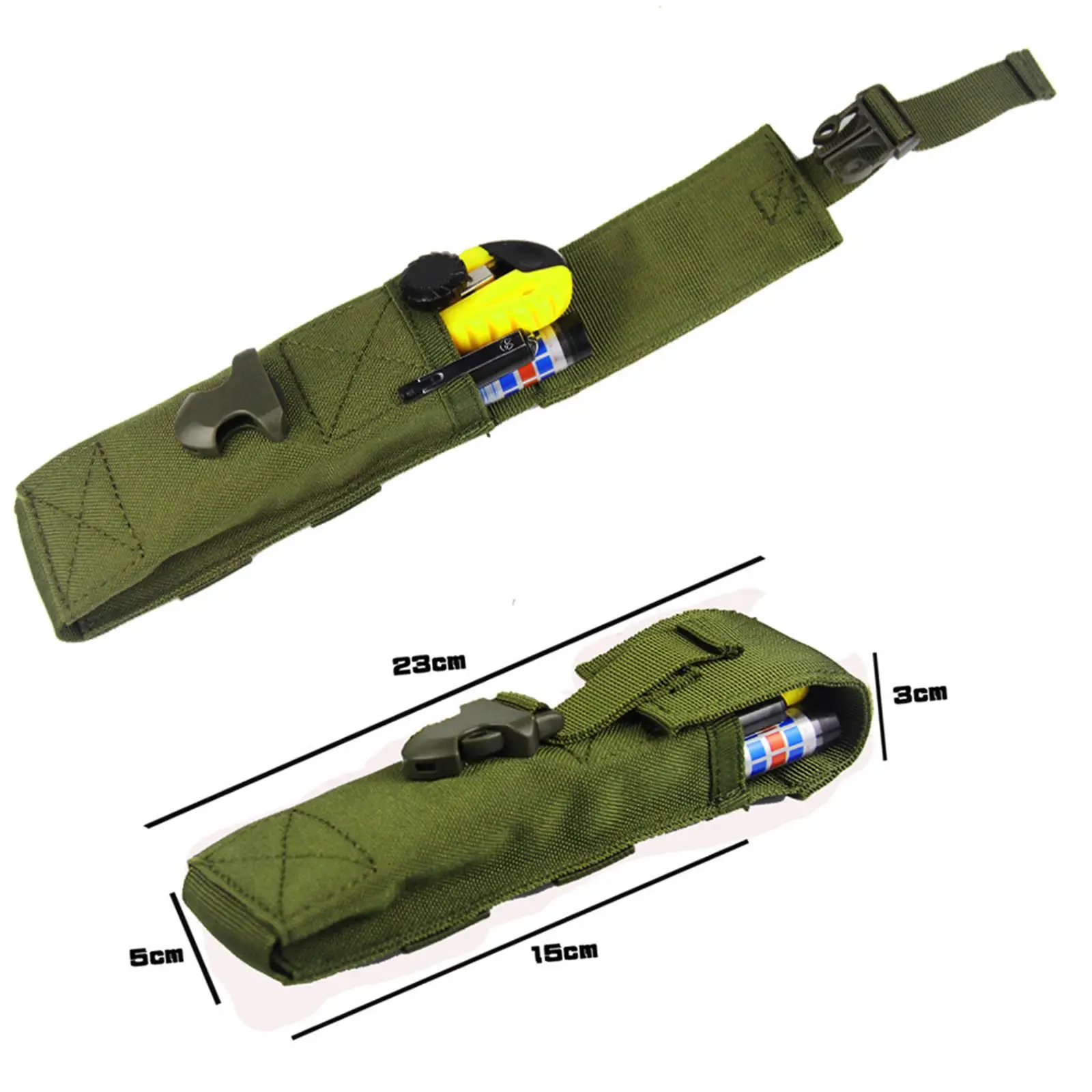 Estojo de lanterna de nylon, estojo de transporte multiuso à prova d'água LED para acampamento e caminhada