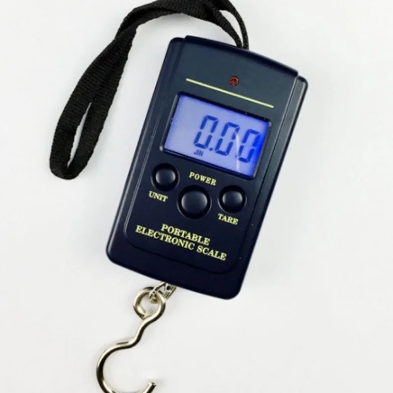 Outdoor Sports Fishing Accessories Fish Scales 40KG 10G High Precision Mini Portable Handheld Blue Backlight Luggage Scale 2026