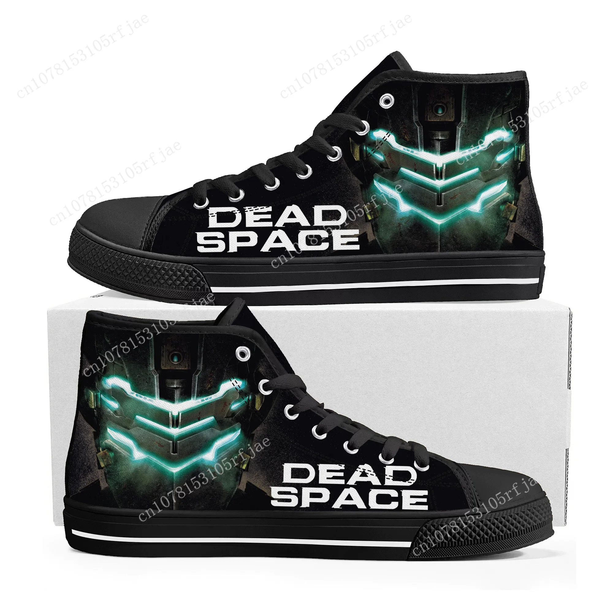 Dead Space High Top Sneakers Hot Cartoon Game Mens Womens Teenager Sneaker di tela di alta qualità moda scarpe da coppia costruite su misura