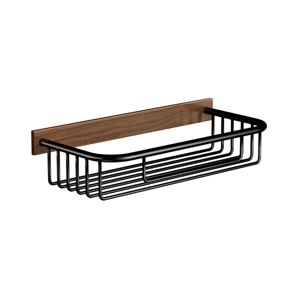Sticker Mounted Hanging Storage Basket Medieval Design for Humid Environments Bathroom Kitchen Organizer Rust Resistant Finish