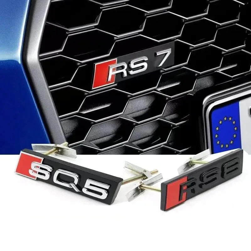 

ABS автомобильная передняя решетка, значок с логотипом, внешняя модификация, аксессуары для Audi S4 S3 S5 S6 S7 S8 RSQ4 RSQ3 RSQ5 RSQ6 RSQ7RSQ8, эмблема