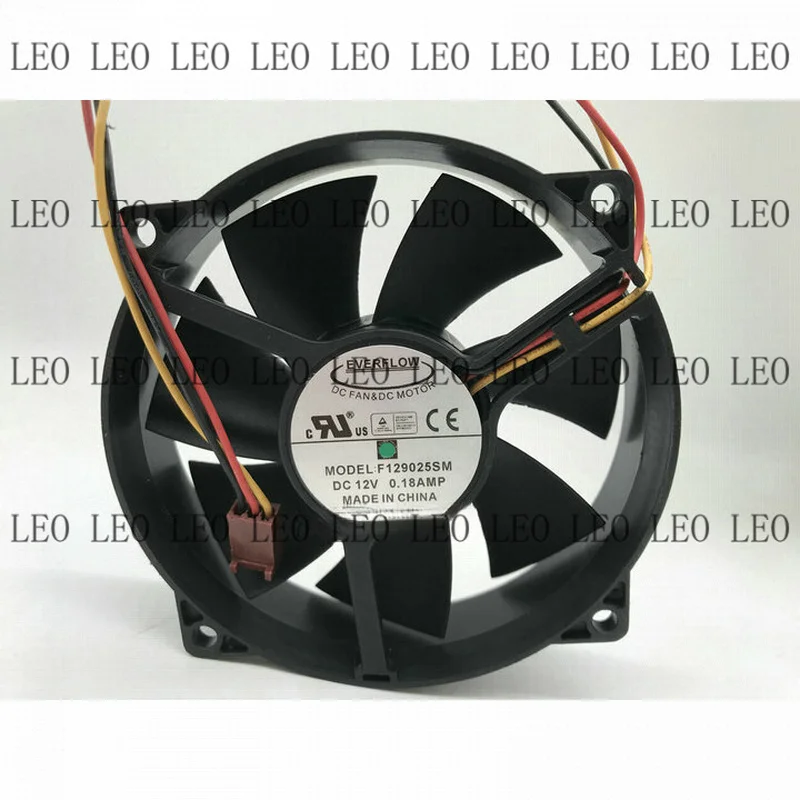 MY For EVERFLOW F129025SM 12V 0.18A 9cm 3-wire  9025 CPU round chassis cooling fan