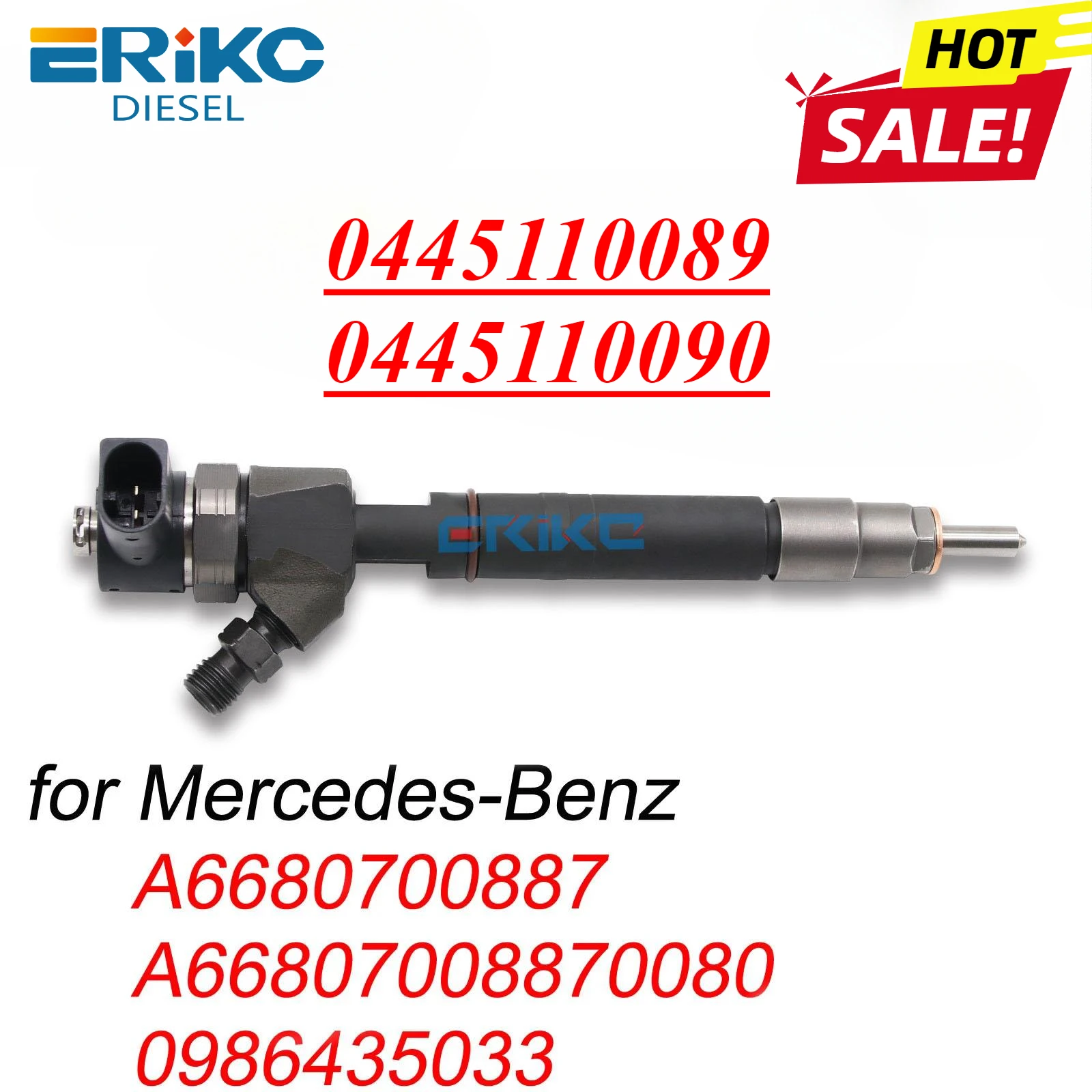 

0445110089 0445110090 Diesel Injector Nozzle 0986435033 Fuel Sprayer Common Rail Inyector for Mercedes-Benz OM668.9 A6680700887