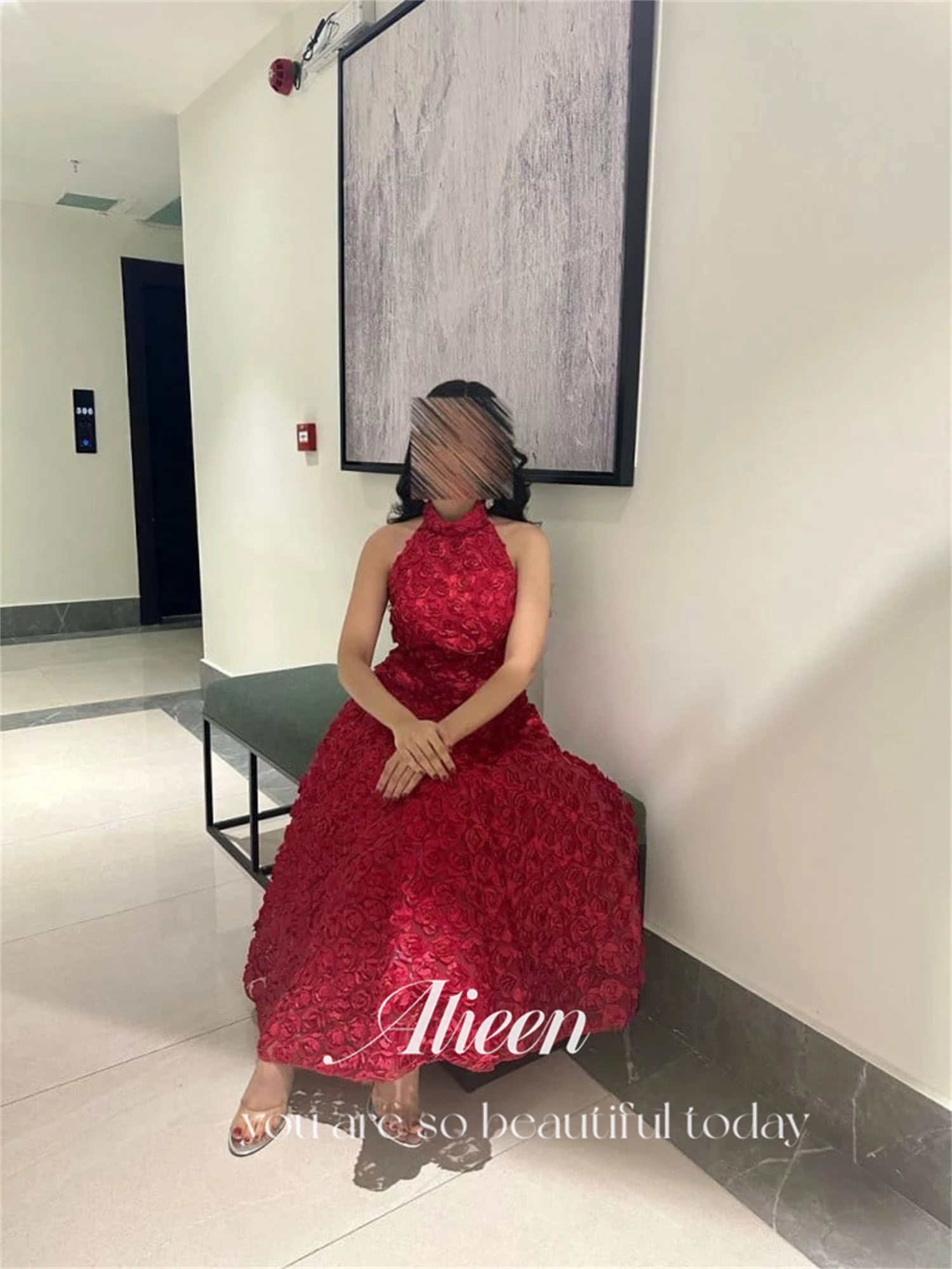 Aileen Eid Al-fitr Luxurious Line A Evening Dress 3D Flowers Quinceanera Dresses Gala Womens Elegant Party Women 2024 Luxury New