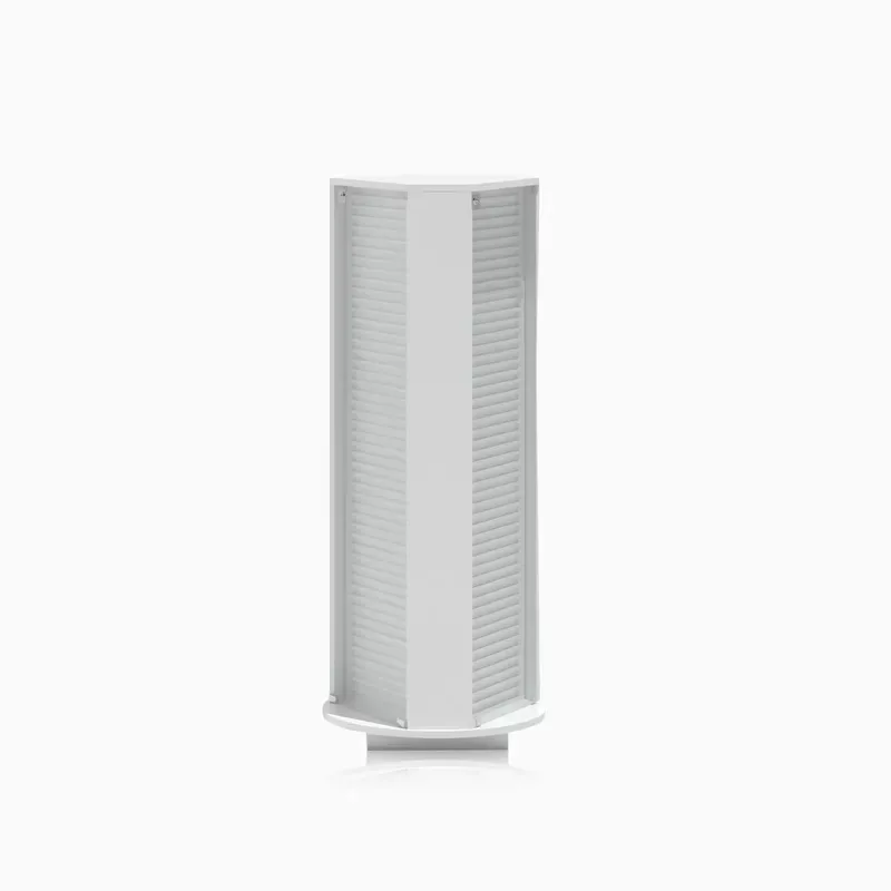 360 Degree Rotating Jewelry Display Stand White Freestanding Case Retail Store Showcase