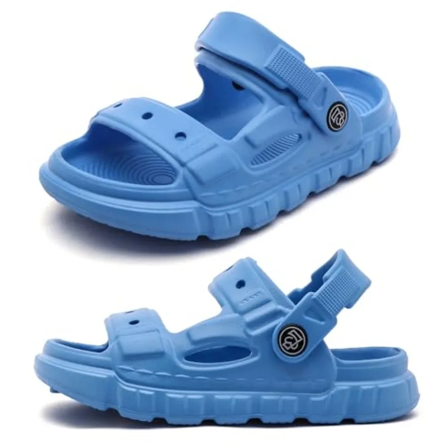 

Summer Clogs Boys Girls Slide Sandals Adjustable Toddler Indoor Outdoor Slippers Beach Pool Shoes