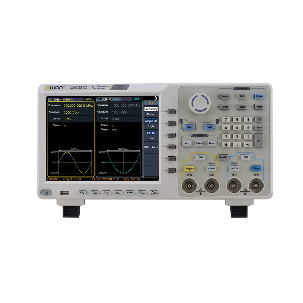 Touch Screen 2-CH 160MHz Arbitrary Waveform Generator 2 Channels High-accuracy Frequency Counter DDS Signal Generator