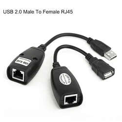 Rj45 Extender cable USB 2.0 Male To Female Cat6 Cat5 Cat5e 6 LAN Ethernet Network Extension Repeater Adapter Converter Cable