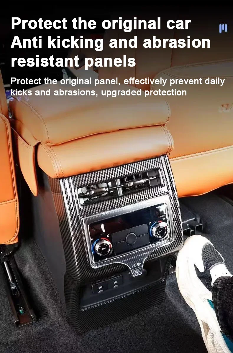 Akcesoria do GWM Haval H9 2025 2024 2026 Osłona tylnego podłokietnika chroniąca przed kopaniem i uderzeniami, osłona kratki nawiewu klimatyzacji