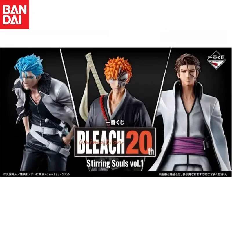 

In Stock Bandai Original Ichiban KUJI Anime BLEACH Kurosaki Ichigo Aizen Sousuke Grimmjow Jaegerjaques Action Figure Model Gifts