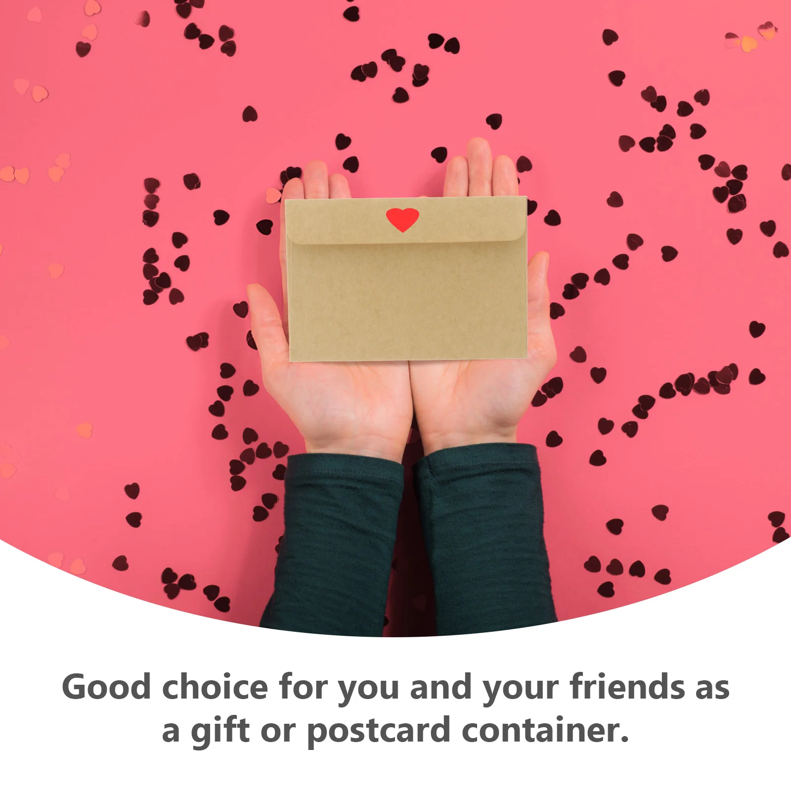 

50Pcs Kraft Paper Envelopes Mini Size Plain Blank Envelopes for Wedding Cards Invitations Business Cards