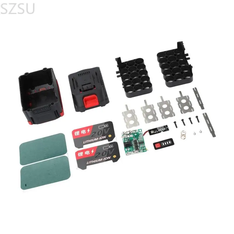 SZSU Multifunctional Battery Shell Case with Power Display Making Materials Set Plastic Texture Suitable for 18V 20V Tool