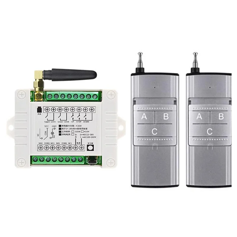 200M 433Mhz  DC 12V 24V 36V  Motor Remote Control Switch For Retractable Door Curtain Electric Push Rod Linear Actuator