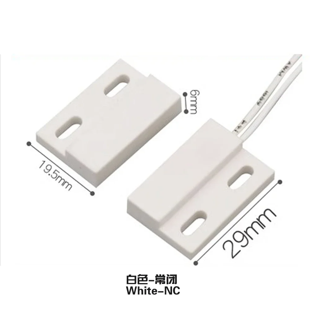 20Pcs/Bag Wire Magnetic Door Open Detector Window Dry Contact Sensor NC/NO Optional Multi Color Surface Mount Limit Switch