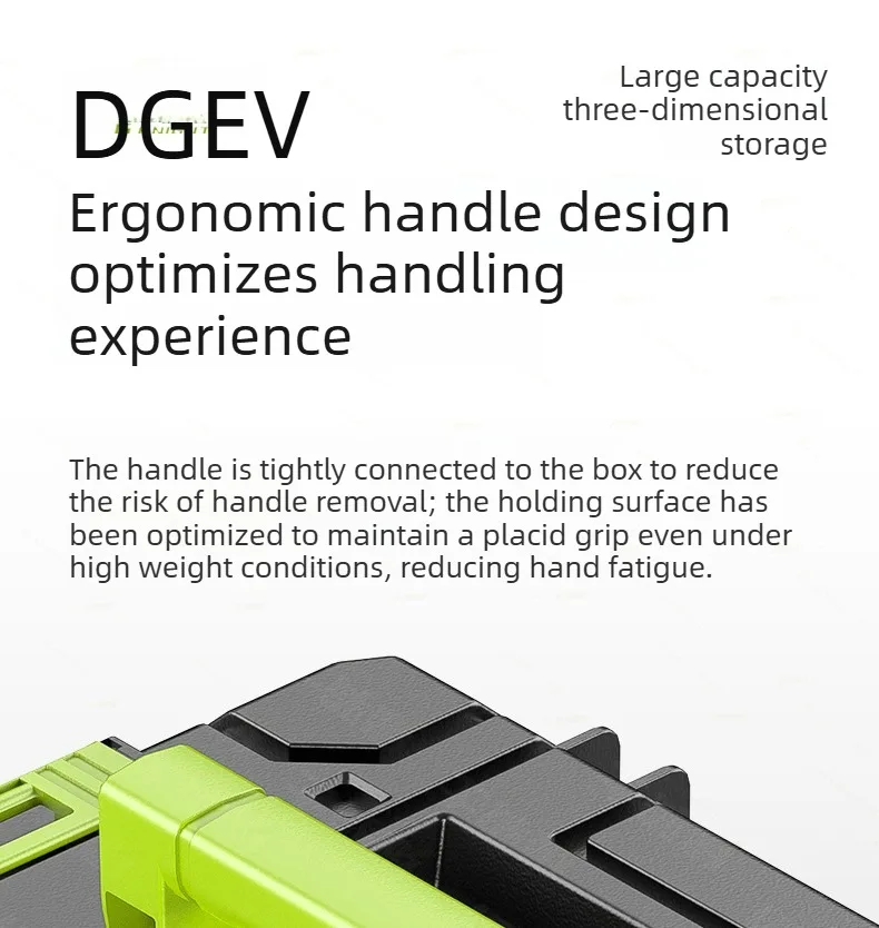 DGEV Multifunktionaler Stapelbarer Werkzeugkasten-Set mit Großer Kapazität, Große Verbreiterte Aufbewahrungsbox für Hardware – Detail 13