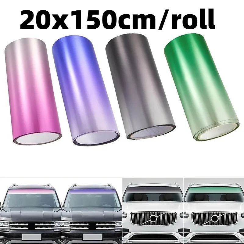 20x150 سنتيمتر العالمي سيارة الشمسية نافذة تينت فيلم العزل الحراري اللون تغيير فيلم الشمس الظل الزجاج الأمامي ظلة حامي