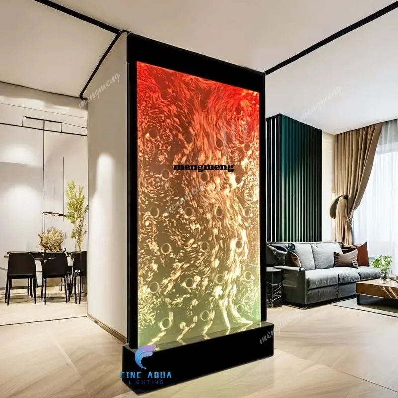 

Customization.Modern Acrylic Water Bubble Wall Panels Movable Partition LED Decorative Wall