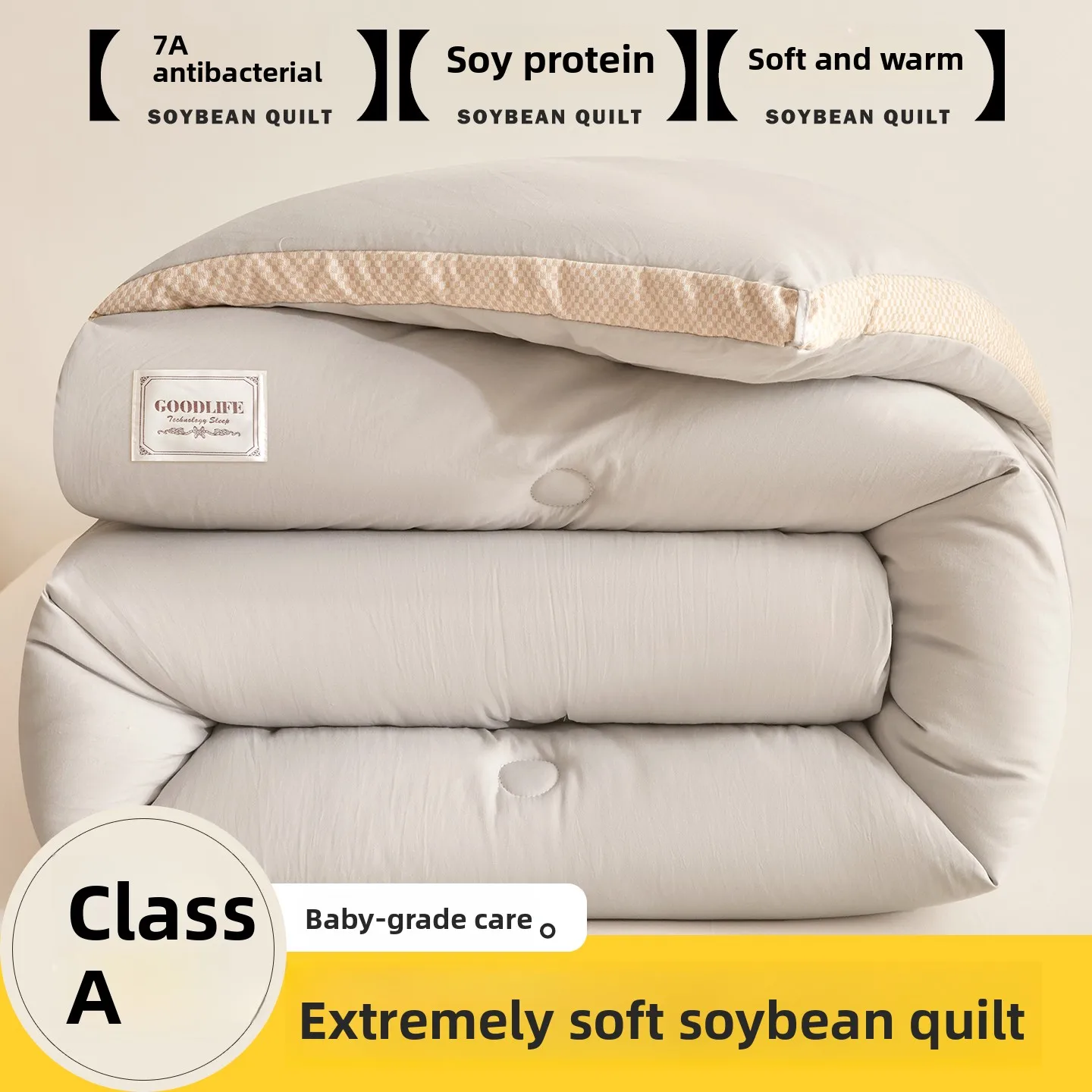 

Утолщенное одеяло из соевого волокна с хлопковым наполнителем для общежития, односпальное, для студентов, всесезонное, весна-осень, для кондиционированных помещений