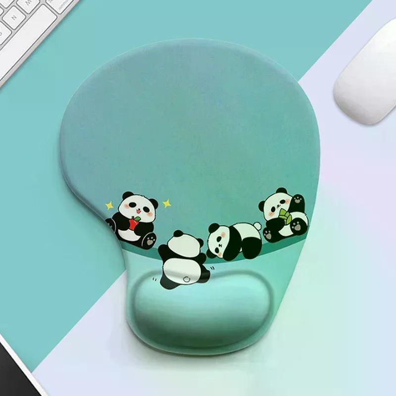 1pc New Cartoon Animal Silicone Wrist Pad Mouse Rest Desk Mat Mouse Pad Stain-resistant Computer Accessories
