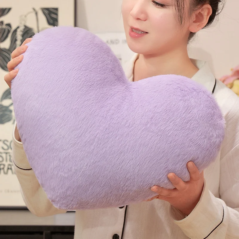 2 Sizes Heart Plush Pillow Stuffed Soft Cushion Expressing Love Pink Red Green Purple Decor Plushie Sofa Chair Gift
