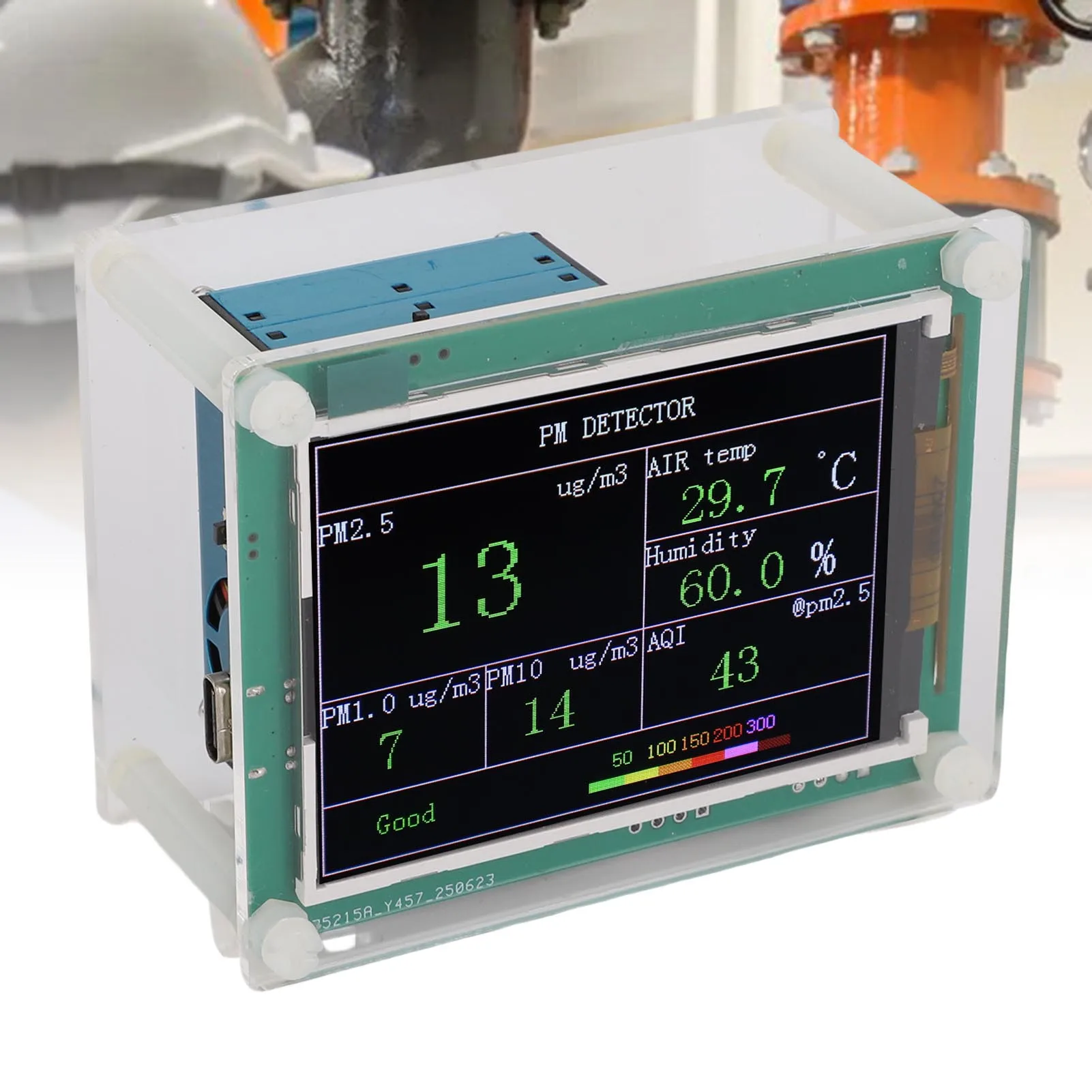 Environment Detector PM1.0/2.5/10/AQI Temperature Humidity Test Microcomputer Processor Air Quality Sensor Heat Dissipation Fan