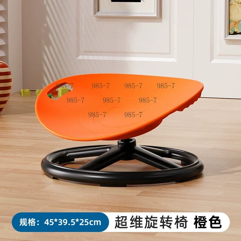 Eggshell Design Swivel Chair, Ergonomic Plastic Chair with Anti-Slip Base, Manual Operation No Power Required