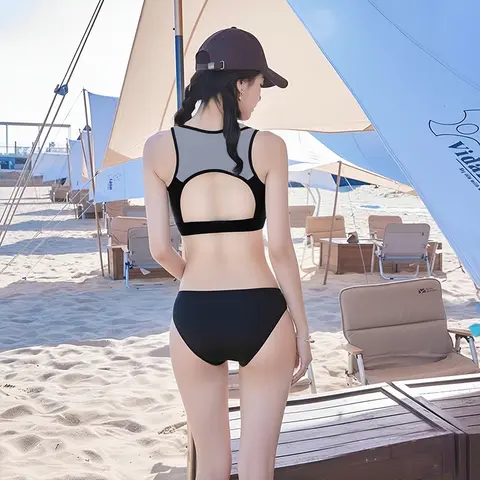 2025 Winter Women's Long Sleeve Swimming Suit Surfing Snorkeling Conservative Four Piece Set Jellyfish Sport Surfing Swimwear