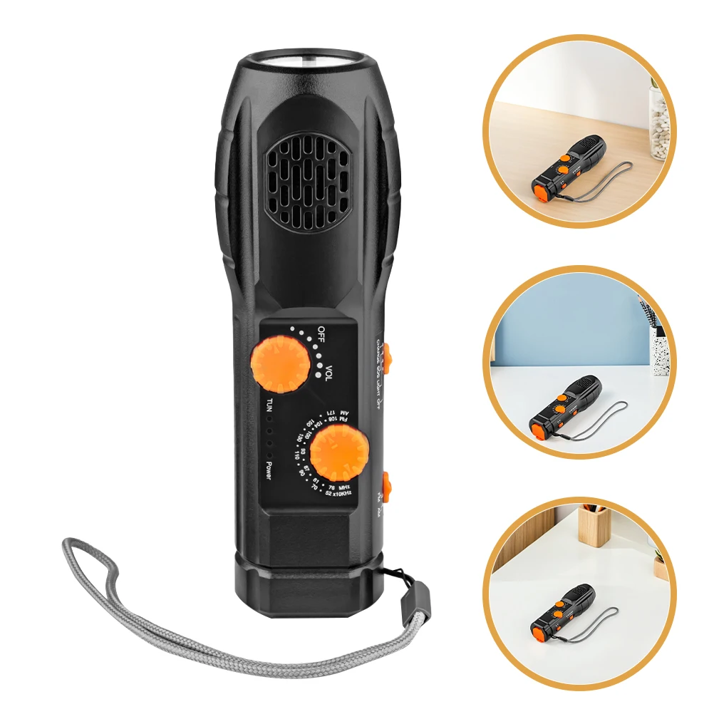 

Hand Crank Multifunctional Emergency Flashlight Portable Radio Sos Alarm Phone Camping Hiking Outdoor Windup Flashlight