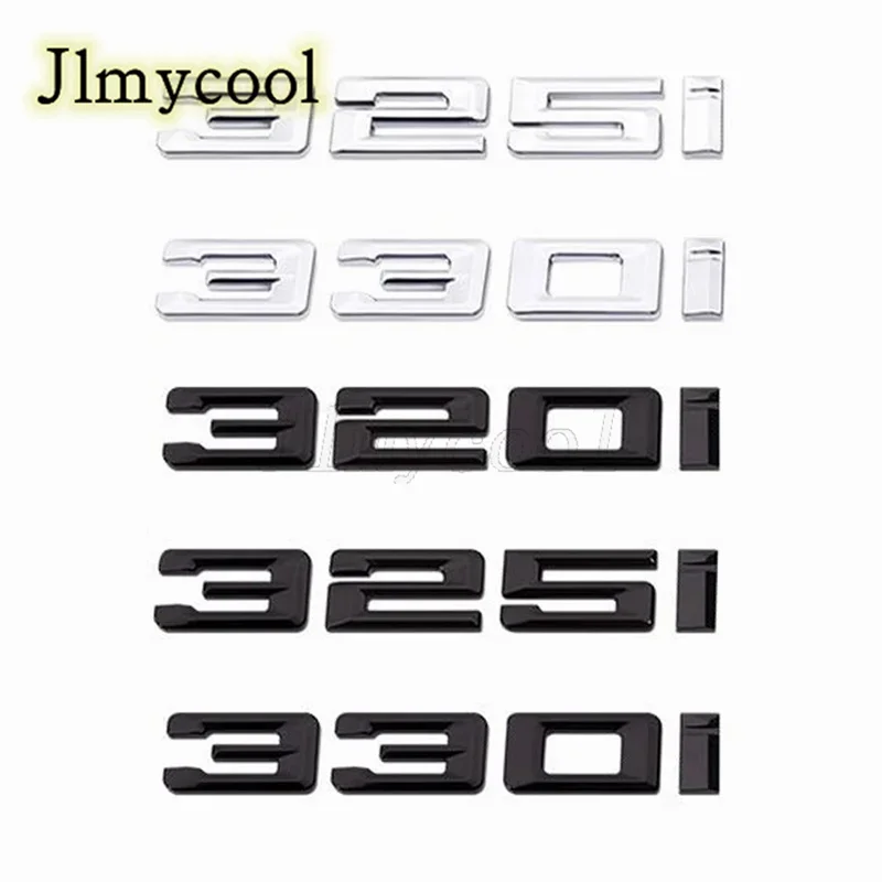 New Font Numbers Letters 316i 318i 320i 325i 328i 330i 340i GT ABS Emblem for BMW 3 Series E90 E46 F30 Car Trunk Logo Sticker