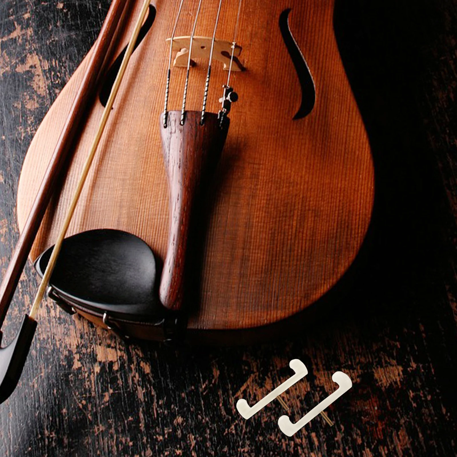 

2pcs Shoulder Simple Violin Support Accessory Pad Anti-Slip Rubber Violin Support Leg Adjustable Universal Fit Instrument