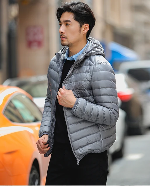 M 6XL Man Duck Down Jacket Ultra Light Spring Hooded Jackets Men Portable Outerwear Waterproof Windbreak Coat AliExpress
