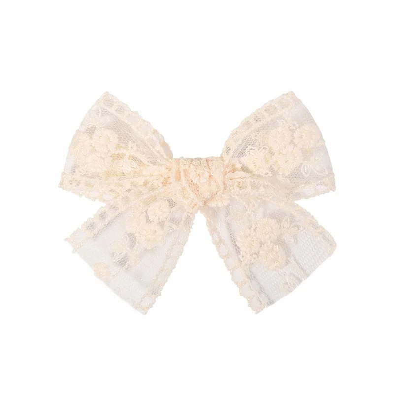 Toddler Baby Girls Hair Bows, Cute Lace Hair Clips Barrettes Fully Lined Hair Accessories