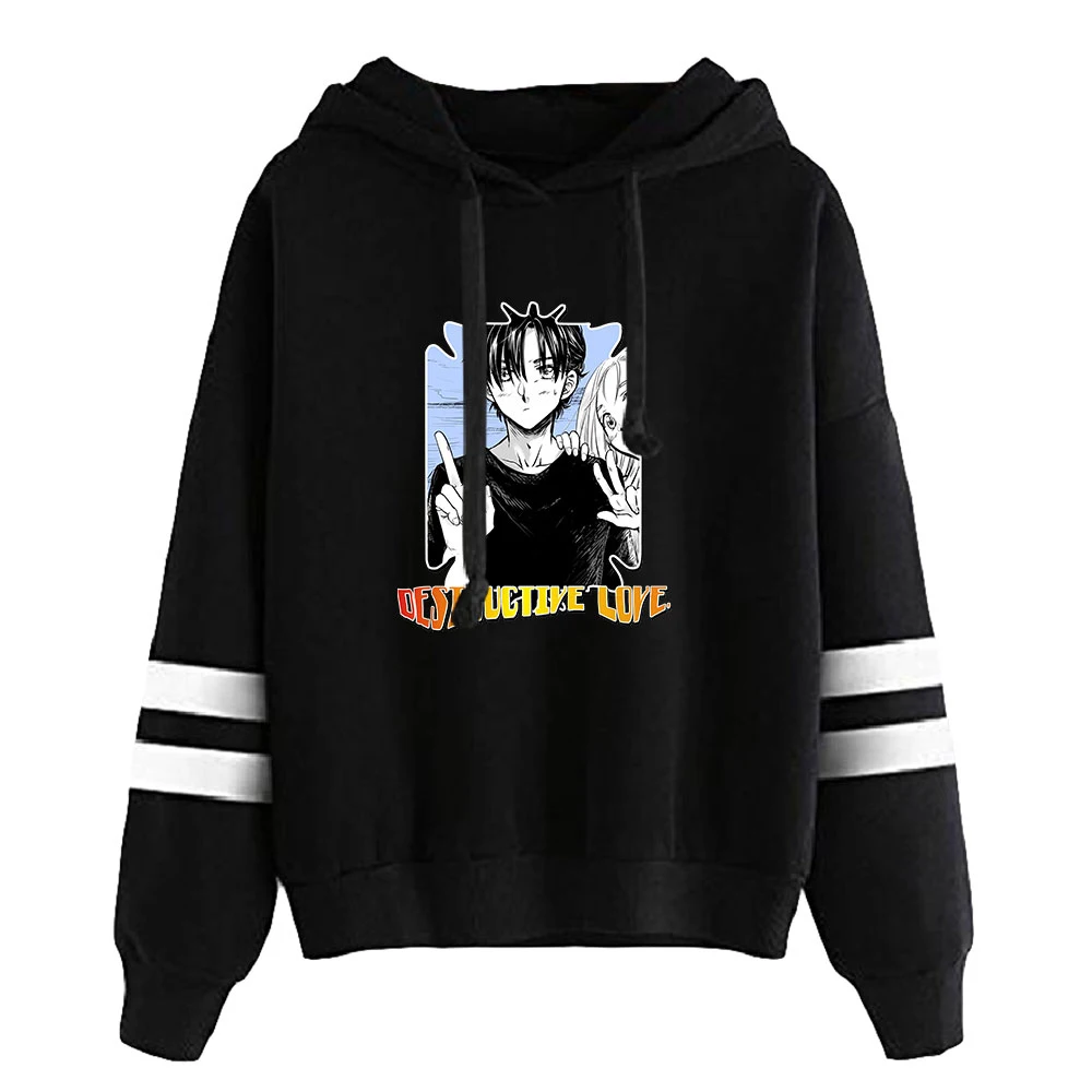 Zomertijd Anime Hoodie Unisex Pocketless Mouw Sweatshirt Dames Heren Hoodies Harajuku Streetwear Jeugdige Kleding