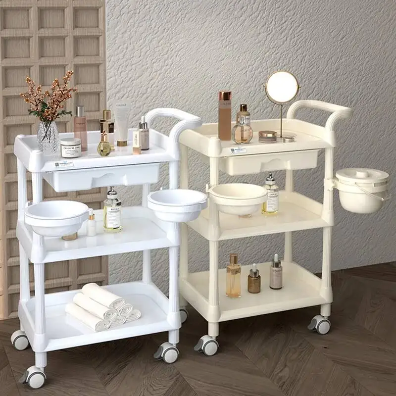 

Cart Tool Rolling Salon Trolley Manicure Cosmetic Salon Trolley Tattoo Storage Makeup Chariot Coiffure Beauty Furniture KMST