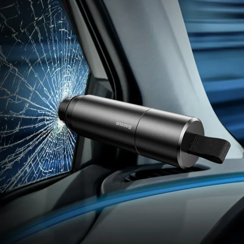 2 In 1 Car Safety Hammer Auto Emergency Glass Window Breaker Seat Belt Cutter Life-Saving Escape Car Emergency Rescue Tool