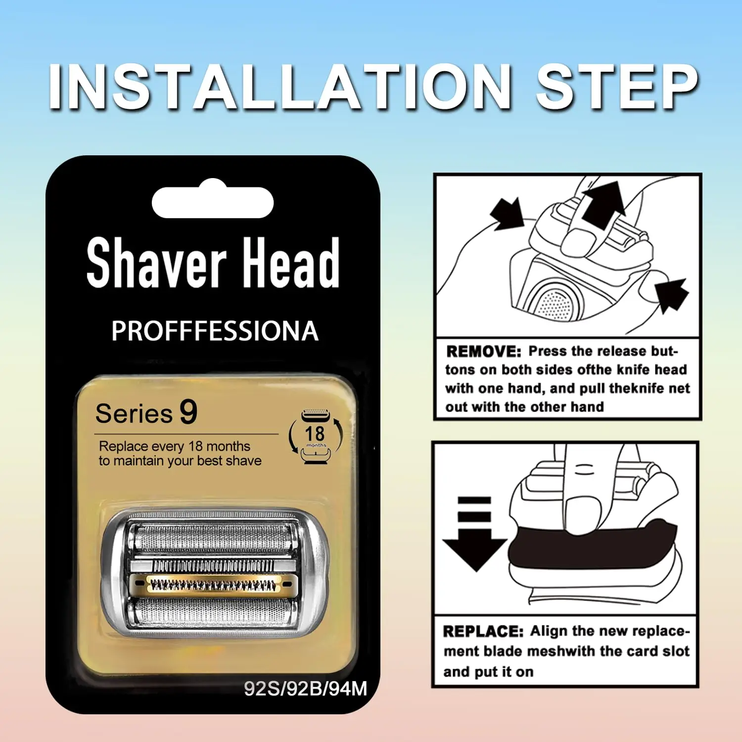 Braun Series 9 Replacement Heads - Genuine Quality, Easy Replacement for Model 9290cc, Compatible with 92S & 92B - Image 6