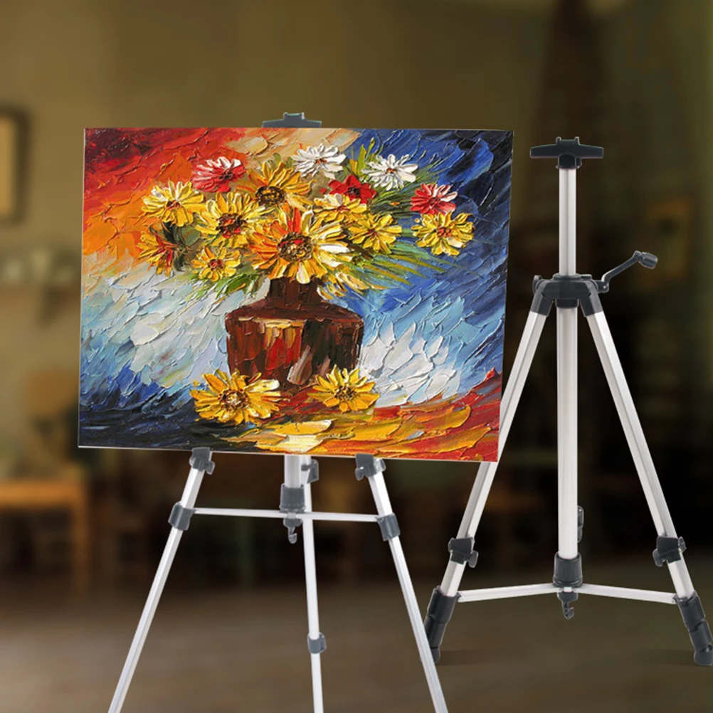 

Aluminium Alloy Drawing Stand Foldable Painting Easel Display Tripod Rack Adjustable Art Students Telescopic Classroom