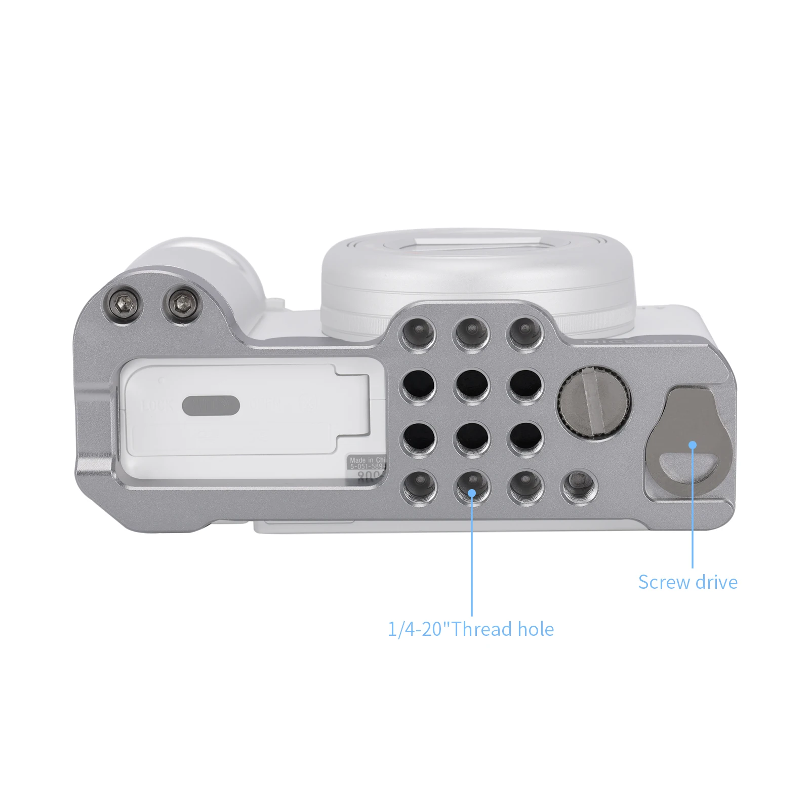 Niceyrig para gaiola de câmera em forma de L Sony ZV1-M2 com tira inferior Arca Swiss