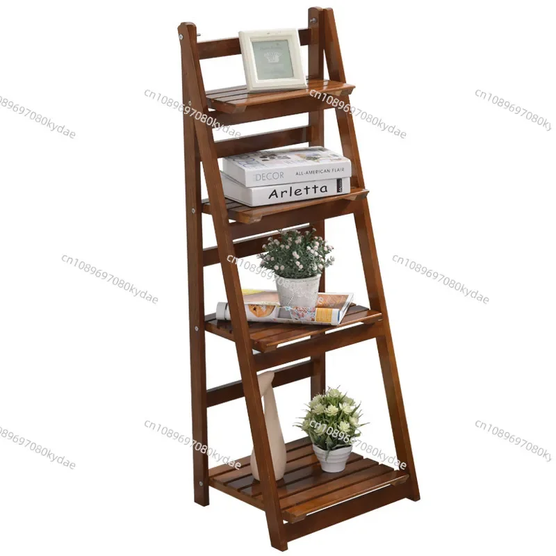 

Balcony Flower Stand Wooden Creative Flower Pot Shelf Solid Wood Floor Storage Living Room Folding Storage Shelf Shoe Rack