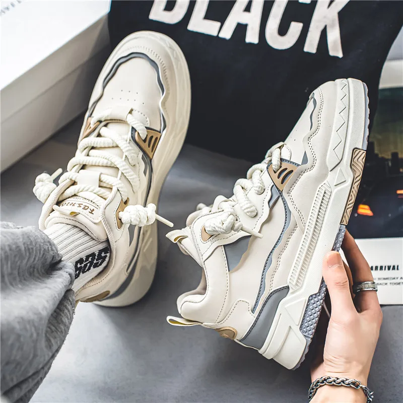 

2026 New Thick Soled Niche Casual Sports Trend Versatile Low Cut Comfortable Casual Men's Shoes Board Shoes