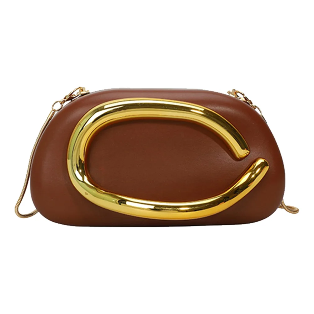 Women PU Leather Trendy Clutch Purses & Removable Strap Crossbody Shoulder Bag Hand-held Shoulder Clutch Bag for Wedding Party