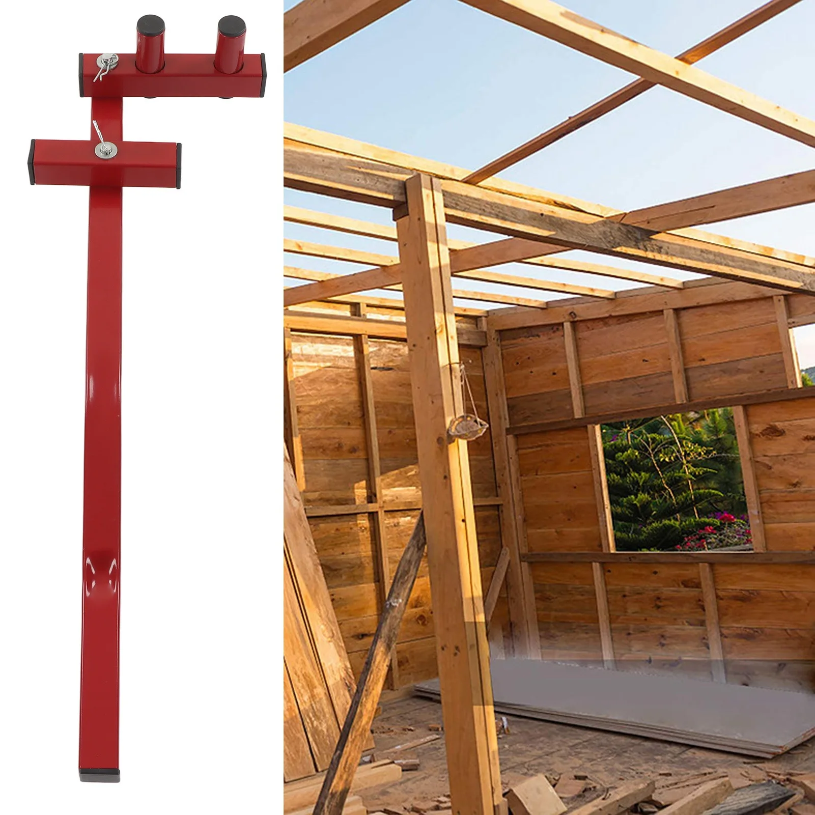 Deck Board Straightener Red Coated  Decking Straightening Tool Multi Angle Easy To Use Wear Resistant for Woodworking