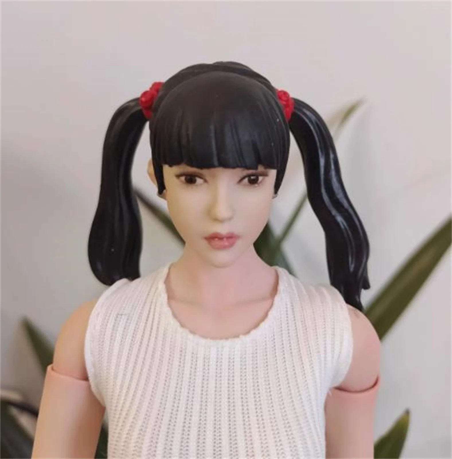 

1/6 Scale Little Lori Girl Heard Female Head Sculpture Anime Expression For 12'' Tbleague Ph Pale Figure Body