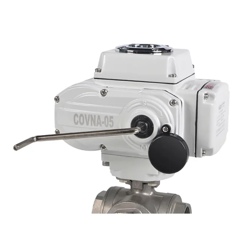 

COVNA Urgent Order Manufacture Urgent Order DN25 1inch Stainless Steel SS304 AC220V Female Thread 3ways Electric Ball Valve