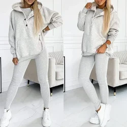 Trainings anzug Damen Hosen Set zweiteilig Set Herbst Winter Reiß verschluss Jacke Tops Anzüge Joggen Vintage Patchwork Outfits Y2k Streetwear