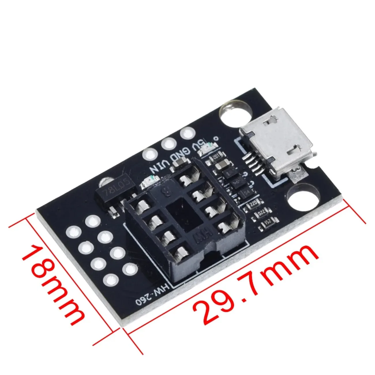Pluggable Programming Board for ATtiny85 - Also Works for ATtiny13A, ATtiny25 & ATtiny45 Development