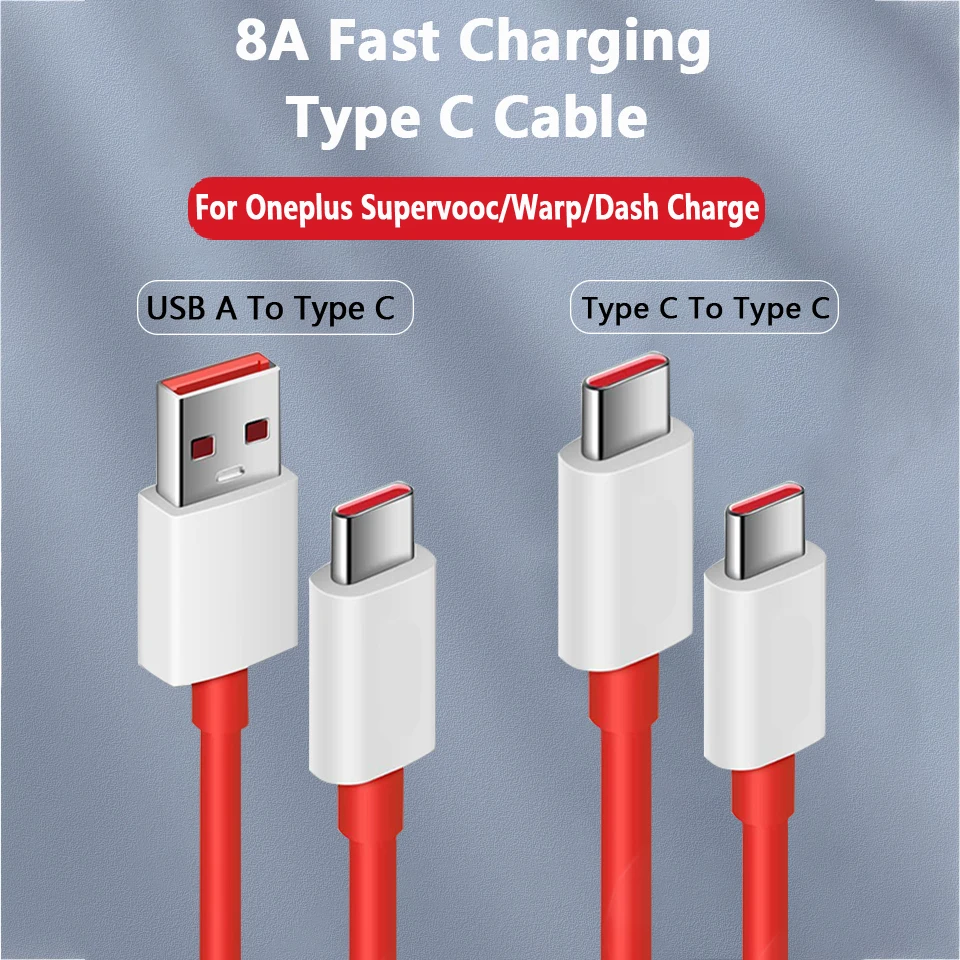Für oneplus nord 4 ce3 12 12r 11r 10 9 ace 3 pro original 100w 80w super vooc warp ladung usb typ c kabel 8a schnell ladekabel – Detail 2