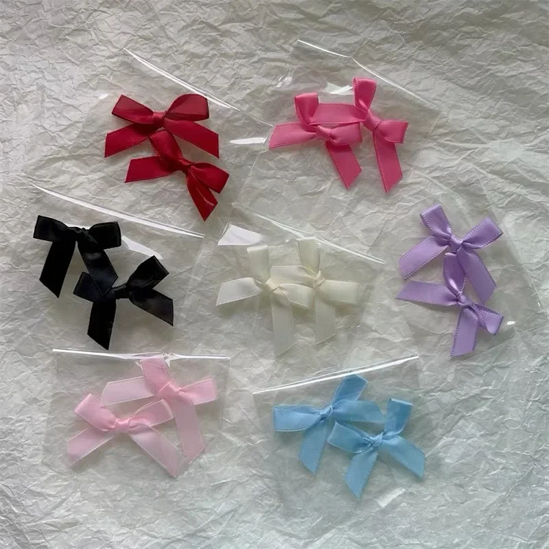 8/80pcs Colors Silk Ribbon Bowknot Hair Clips Fashion Sweet Cute Girl Barrettes Colorful Lace Women Bobby Pin Y2K Accessories