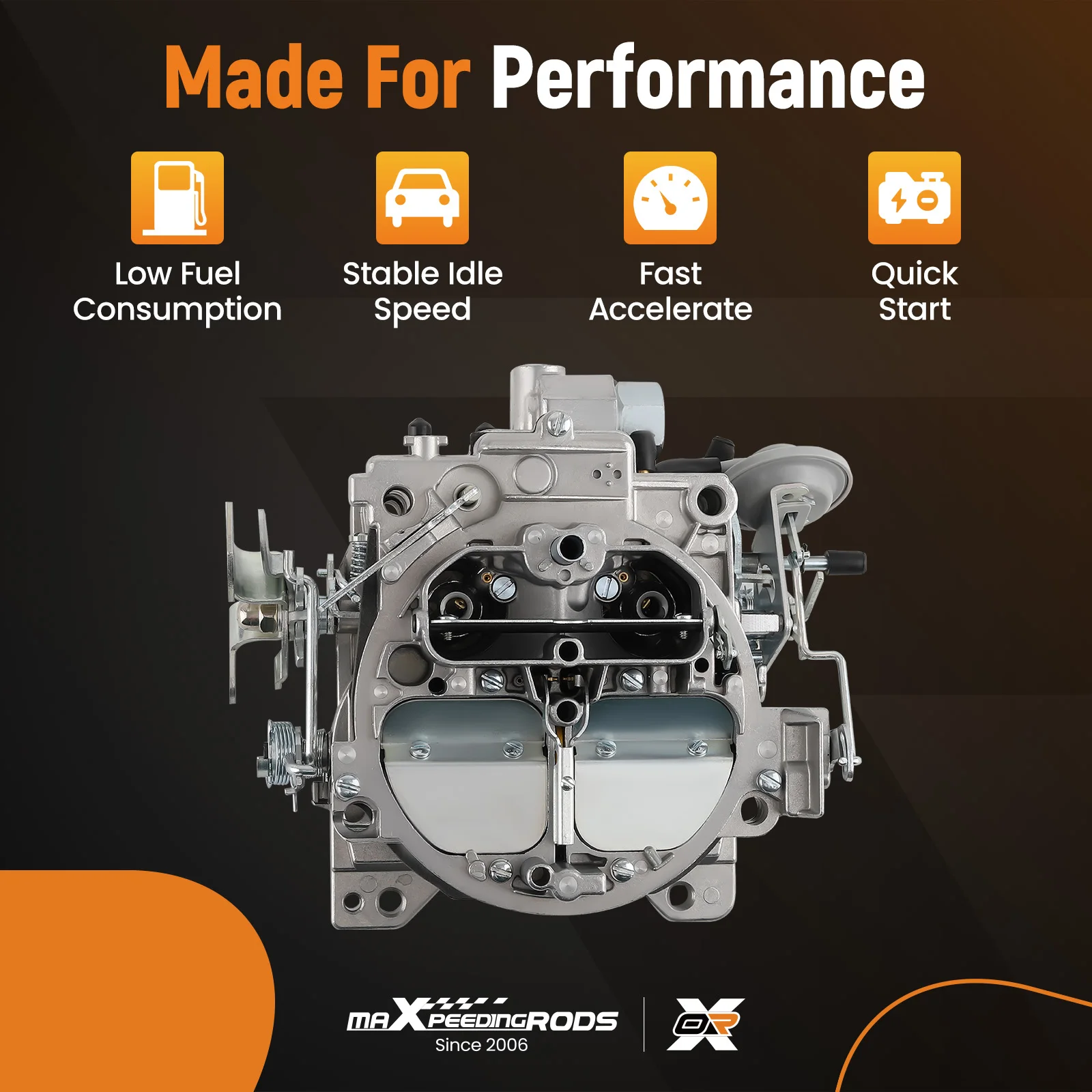 4-Barrel Carburetor for Chevrolet Camaro Bel Air 350cu V8 5.7L Manual Choke Carburetor 7026202 7026203